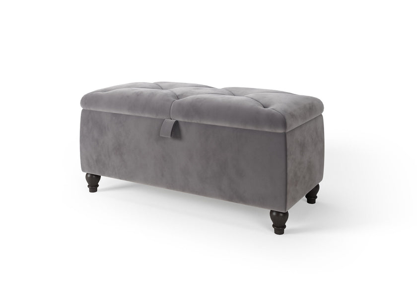 Elegant ottoman box with storage and comfortable seating