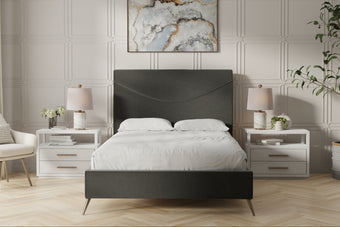 Essex Bed with Sewing Pattern Headboard