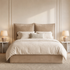 Stocked Oxy 5’0 King Size Storage Velvet Beige