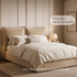 Stocked Oxy 5’0 King Size Storage Velvet Beige