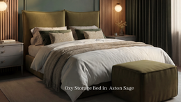 Oxy 6'0 Super King Storage Bed Aston Sage Quick Ship