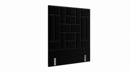 Rowe 5’0 Divan Headboard Set Velvet Black Quick Ship