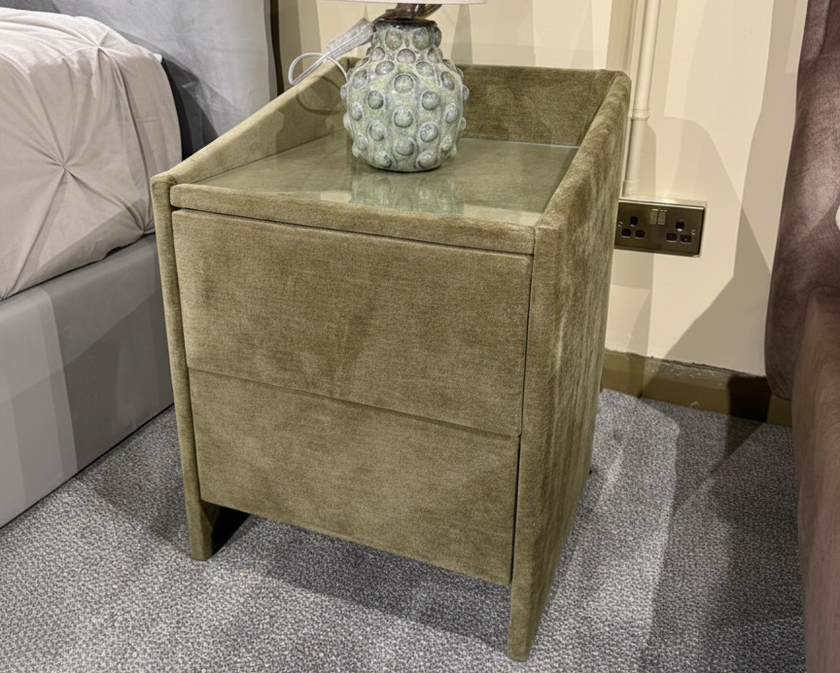 Clearance Lydie Bedside Table In Aston Sage