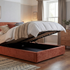 Berkley Pillow Back King 5’0 Manual Storage Bed in Mulberry in Stock Quick Ship