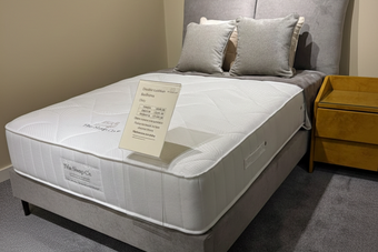 Clearance Double Cushion Double Size Bed Frame 4’6 Oslo Silver