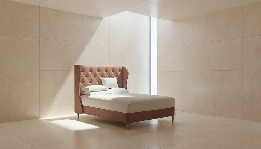 Bedlington Bed with Deep Button Design