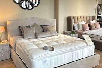 Clearance 6’0 Super King Lory Oslo Stone Ottoman