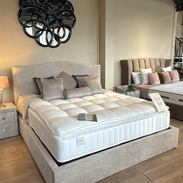 Clearance 6’0 Super King Lory Oslo Stone Ottoman