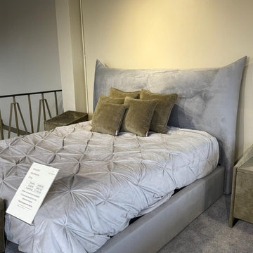 Clearance Snoorer 6’0 Super King Tiffany Silver Ottoman Storage Bed