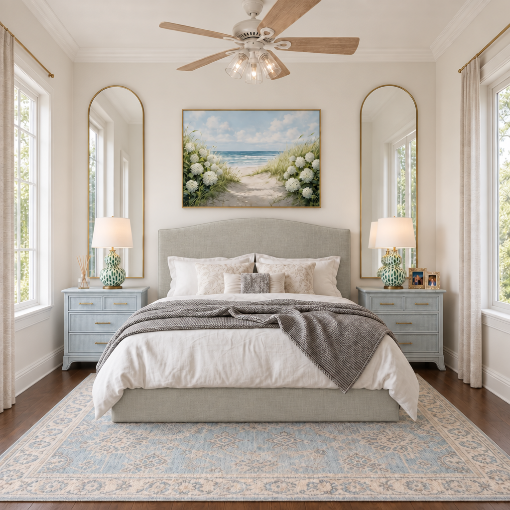Snoozer Double 4'6 electric ottoman bed in Aston Natural, curved plain headboard, base flush to the floor