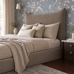 Snorer pillow headboard in Infinity Grey