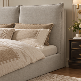 Double Cushion headboard in Sable Natural
