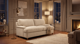 Milly sofa bed in Teddy Bouclé in a drawing room