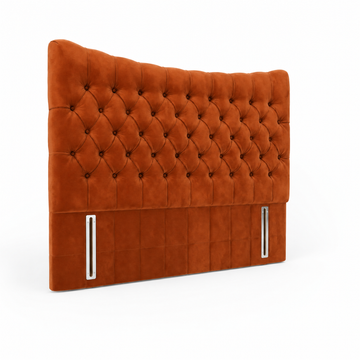 Cushion Top upholstered headboard in Medici Burnt Orange