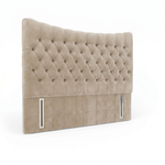 Cushion Top upholstered headboard in Velvet Sand, alternate view