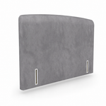 Dreamer upholstered headboard in grey velvet