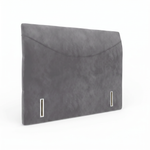 Essex upholstered headboard in grey velvet