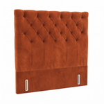 Foxy upholstered headboard in Medici Burnt Orange
