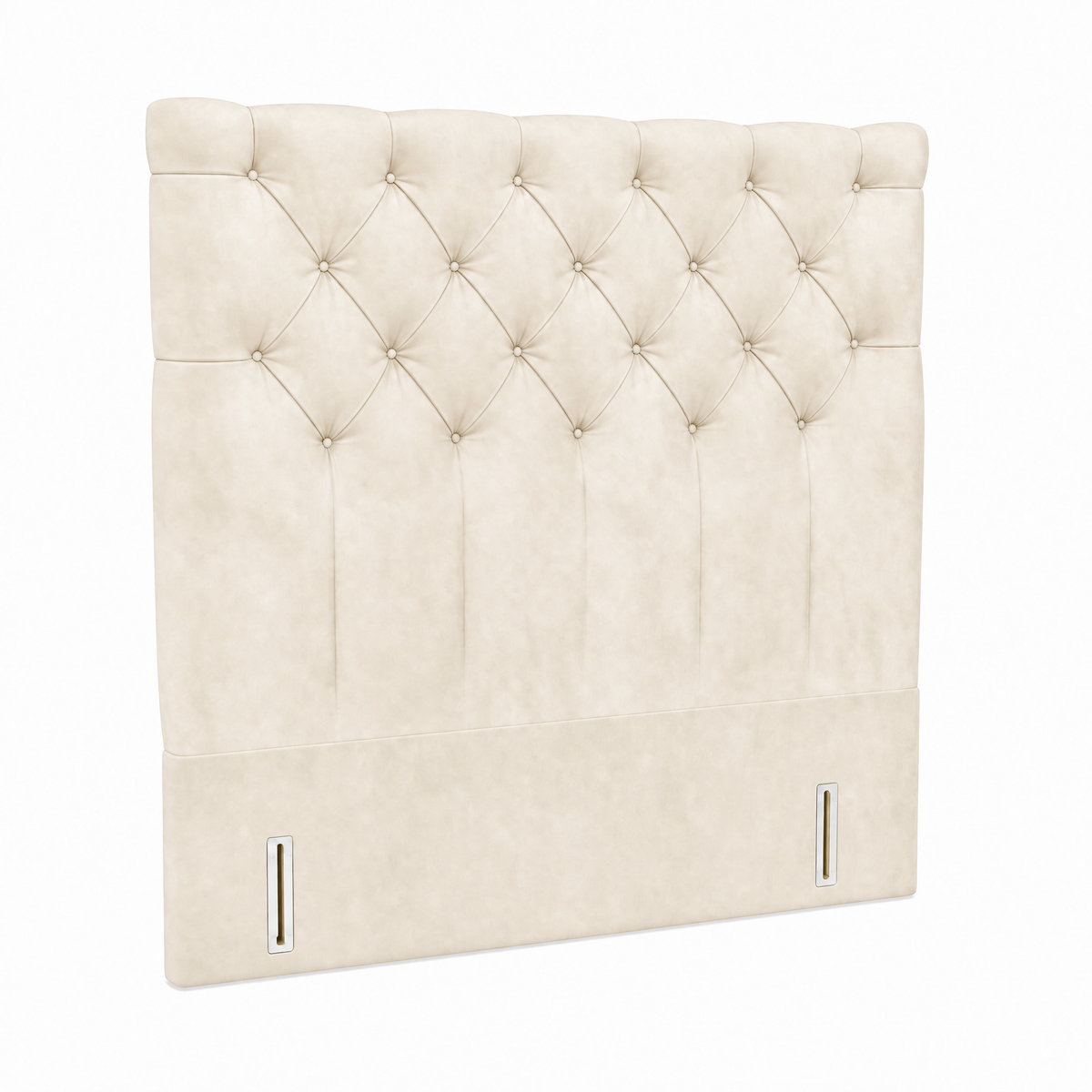 Foxy upholstered headboard in Velvet Cream