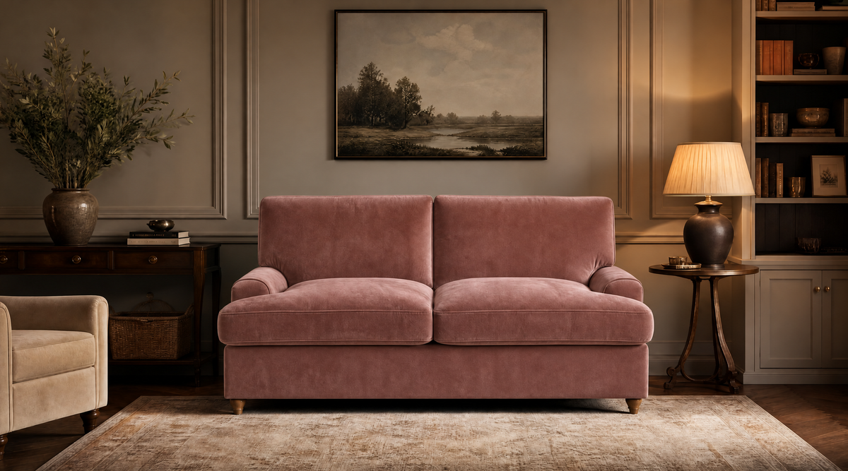 Milly Large 2 Seater sofa bed in Sable Pink