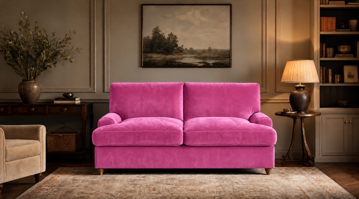 Milly Large 2 Seater sofa bed in Sable Pink